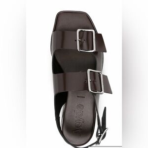 Aeyde Tekla Brown Buckle Sandals
